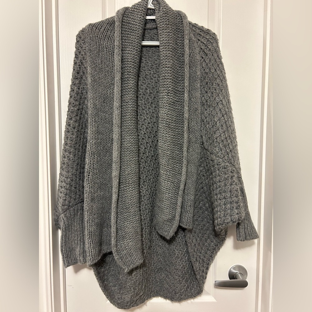Chunky Knit Open Front Cardigan Sweater | One Size - Picture 3 of 4
